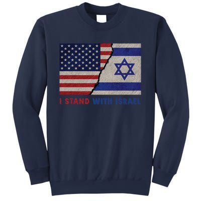 I Stand With Israel Patriotic Usa And Israel Flag Sweatshirt