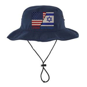 I Stand With Israel Patriotic Usa And Israel Flag Legacy Cool Fit Booney Bucket Hat