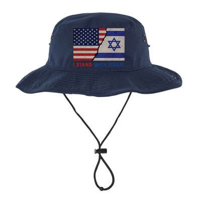 I Stand With Israel Patriotic Usa And Israel Flag Bucket Hat