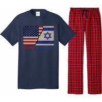 I Stand With Israel Patriotic Usa And Israel Flag Pajama Set