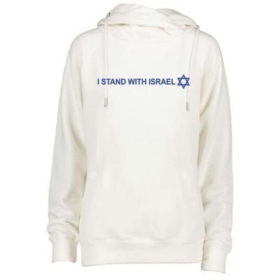 I Stand With Israel Womens Funnel Neck Pullover Hood