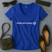I Stand With Israel Women's V-Neck T-Shirt