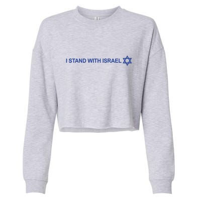 I Stand With Israel Cropped Pullover Crew