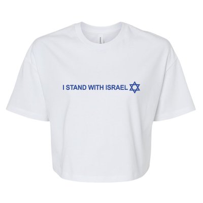 I Stand With Israel Bella+Canvas Jersey Crop Tee