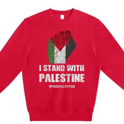 I Stand With Palestine For Their Freedom Premium Crewneck Sweatshirt