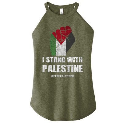 I Stand With Palestine For Their Freedom Women’s Perfect Tri Rocker Tank