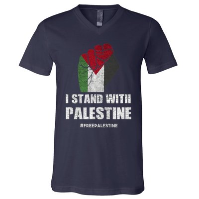 I Stand With Palestine For Their Freedom V-Neck T-Shirt