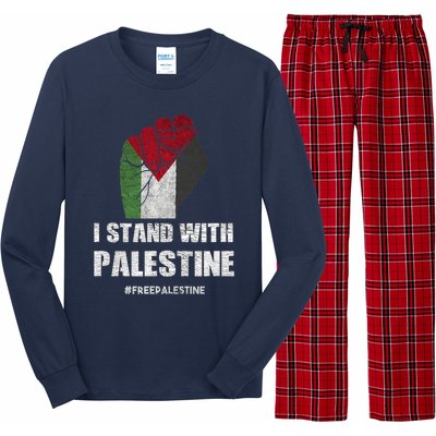 I Stand With Palestine For Their Freedom Long Sleeve Pajama Set