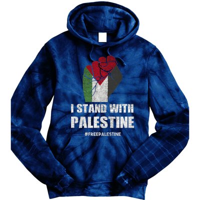 I Stand With Palestine For Their Freedom Tie Dye Hoodie