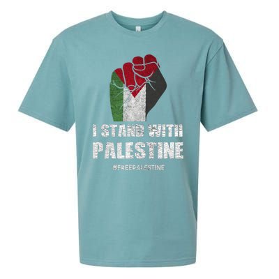 I Stand With Palestine For Their Freedom Sueded Cloud Jersey T-Shirt