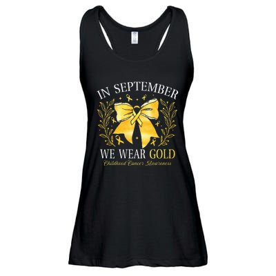 In September We Wear Gold Childhood Cancer Awareness Ladies Essential Flowy Tank