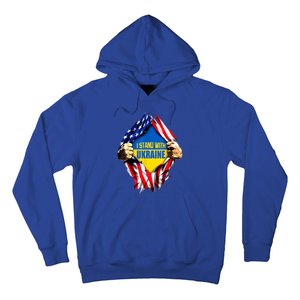 I Stand With Ukraine Flag Support Ukraine Gift Hoodie