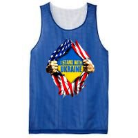 I Stand With Ukraine Flag Support Ukraine Gift Mesh Reversible Basketball Jersey Tank