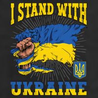 I Stand With Ukraine Ukrainian Fist Flag Gift Cool Comfort Performance Bucket Hat