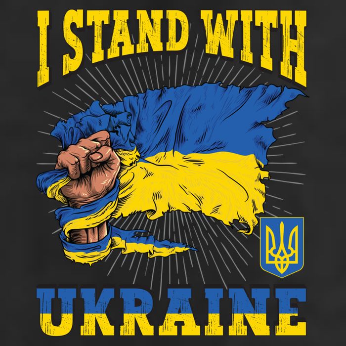 I Stand With Ukraine Ukrainian Fist Flag Gift Cool Comfort Performance Bucket Hat