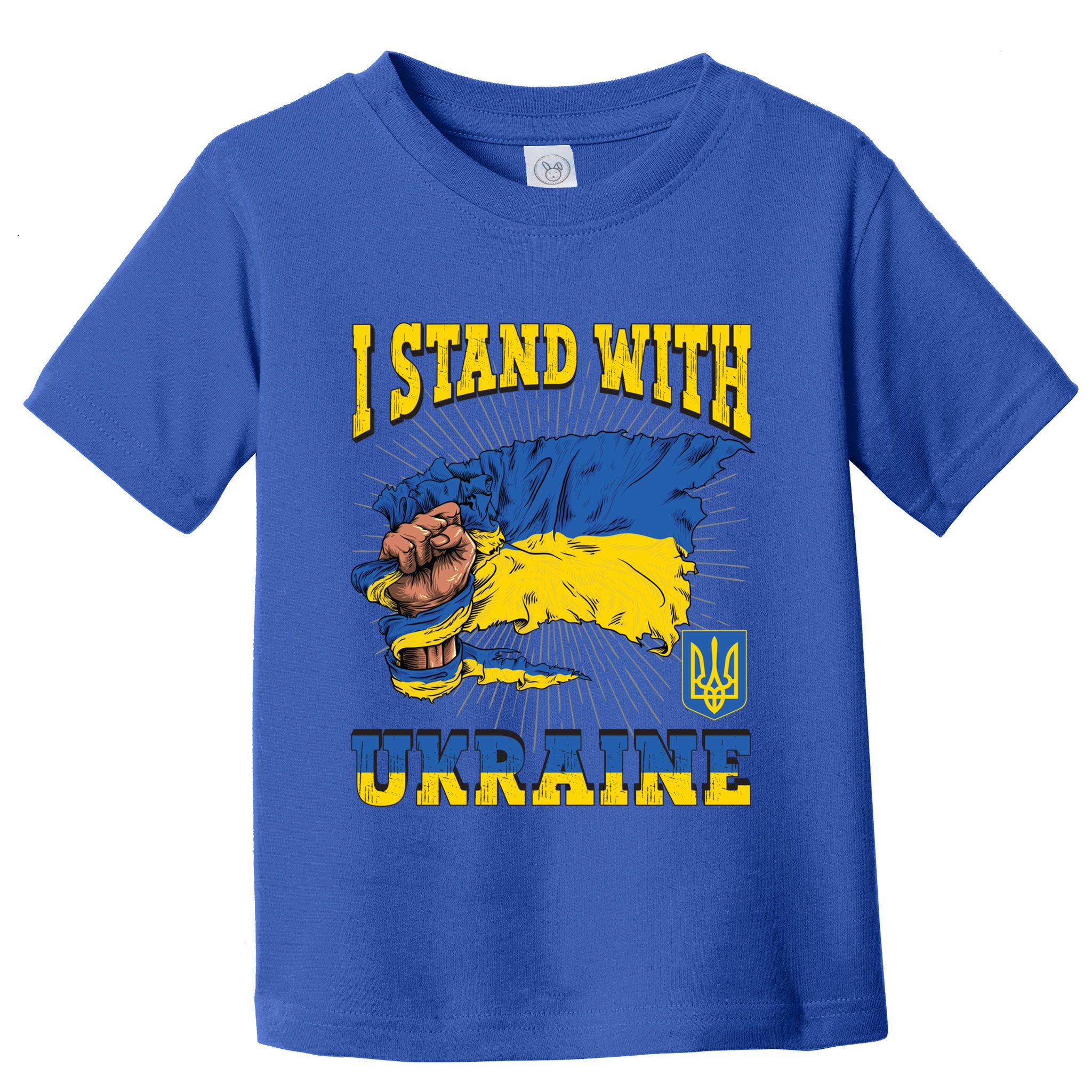 I Stand With Ukraine Ukrainian Fist Flag Gift Toddler T-Shirt