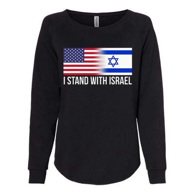 I Stand With Israel Usa Israeli Flag Jewish Womens California Wash Sweatshirt