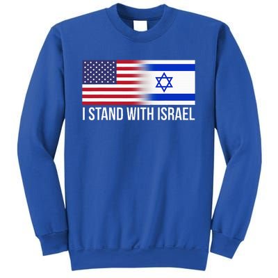 I Stand With Israel Usa Israeli Flag Jewish Sweatshirt