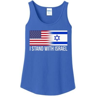 I Stand With Israel Usa Israeli Flag Jewish Ladies Essential Tank