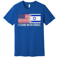 I Stand With Israel Usa Israeli Flag Jewish Premium T-Shirt