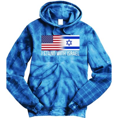 I Stand With Israel Usa Israeli Flag Jewish Tie Dye Hoodie