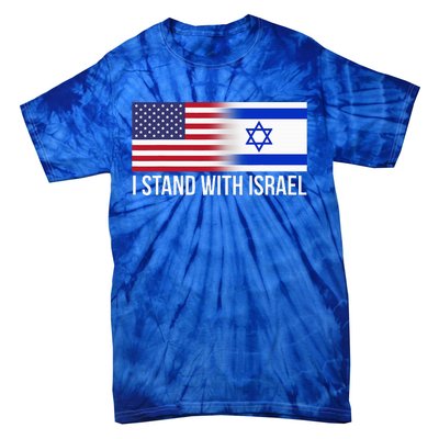 I Stand With Israel Usa Israeli Flag Jewish Tie-Dye T-Shirt