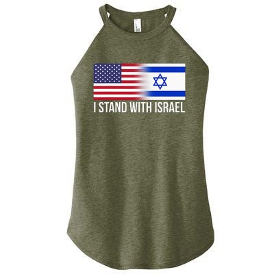 I Stand With Israel Usa Israeli Flag Jewish Women's Perfect Tri Rocker Tank