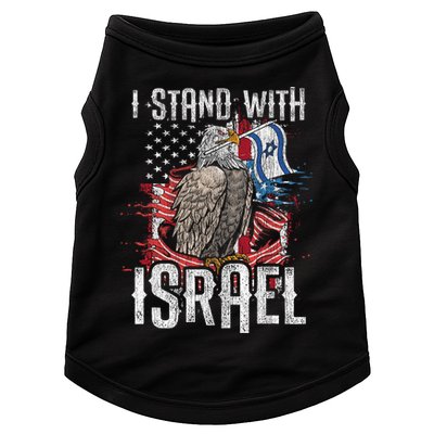 I Stand With Israel Vintage Eagle Us Flag Doggie Tank