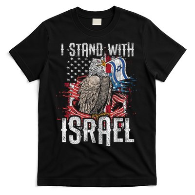 I Stand With Israel Vintage Eagle Us Flag T-Shirt