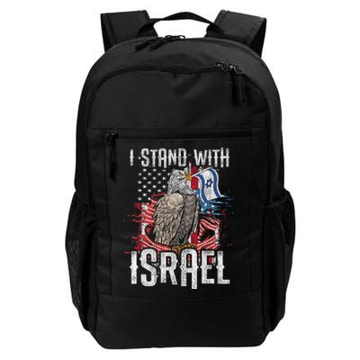 I Stand With Israel Vintage Eagle Us Flag Backpack