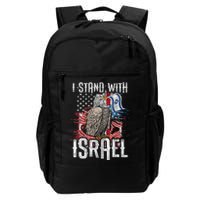 I Stand With Israel Vintage Eagle Us Flag Backpack