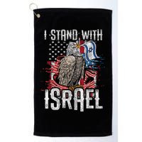 I Stand With Israel Vintage Eagle Us Flag Golf Towel