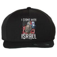 I Stand With Israel Vintage Eagle Us Flag Wool Snapback Cap