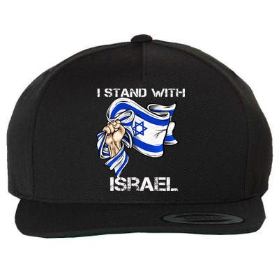 I Stand With Israel Support Israel Love Israeli Brotherhood Wool Snapback Cap