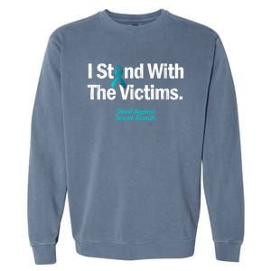 I Stand With The Victims Sexual Assault Awareness Gift Garment-Dyed Sweatshirt