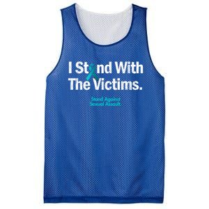 I Stand With The Victims Sexual Assault Awareness Gift Mesh Reversible Basketball Jersey Tank