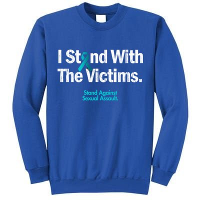 I Stand With The Victims Sexual Assault Awareness Gift Tall Sweatshirt
