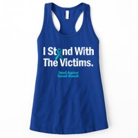 I Stand With The Victims Sexual Assault Awareness Gift Womens Tank Top
