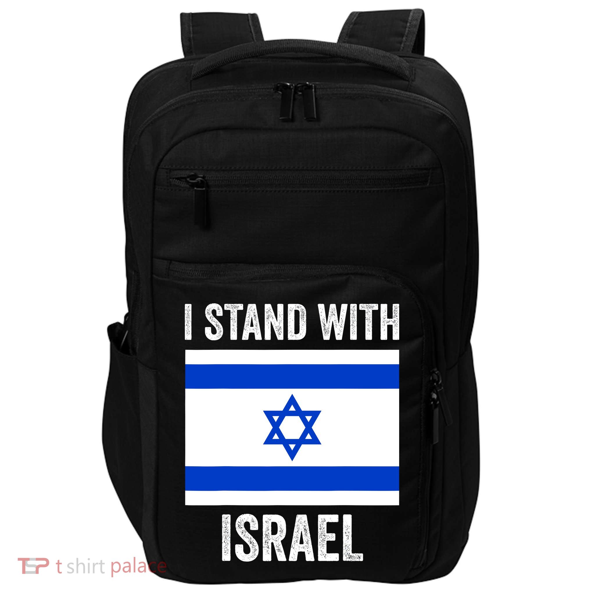 I Stand With Israel Free Israel Impact Tech Backpack