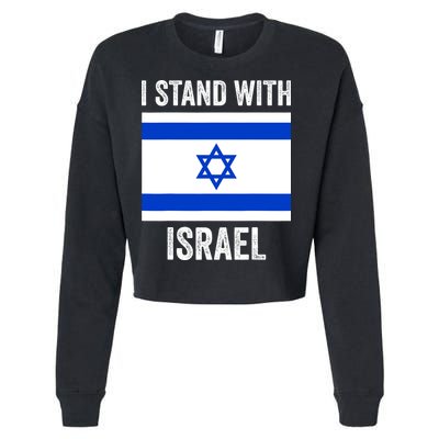I Stand With Israel Free Israel Cropped Pullover Crew