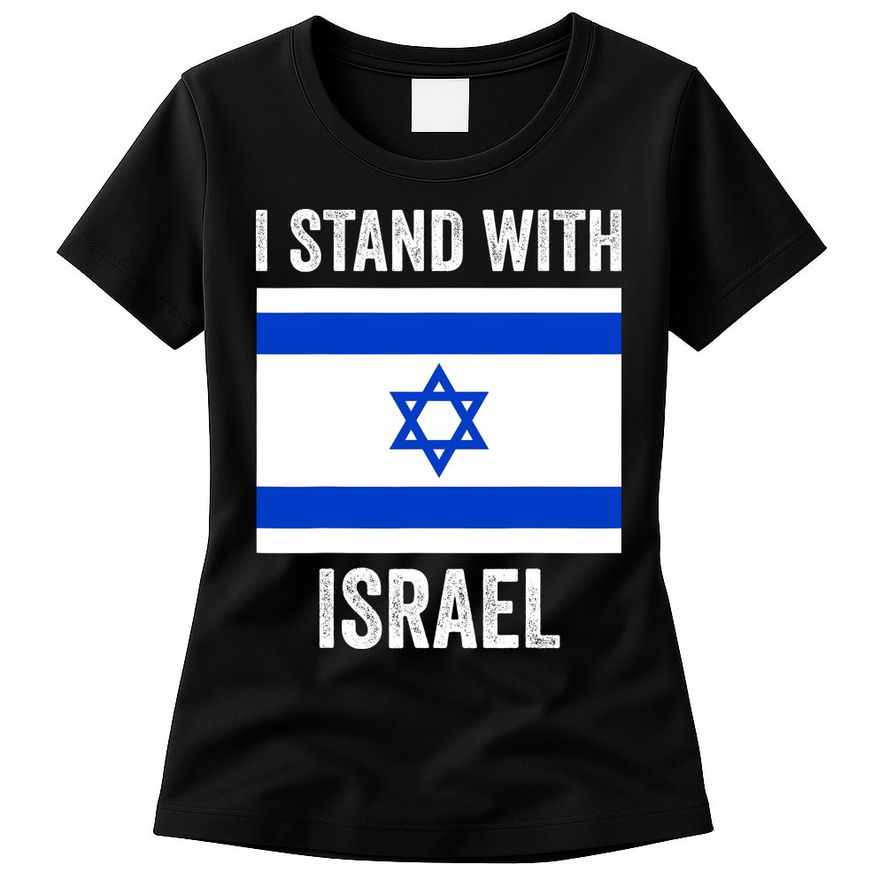I Stand With Israel Free Israel Womens T-Shirt