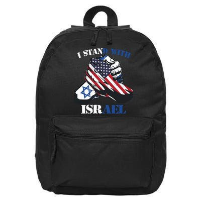 I Stand With Israel Support Israel Love Israeli Brotherhood 16 in Basic Backpack