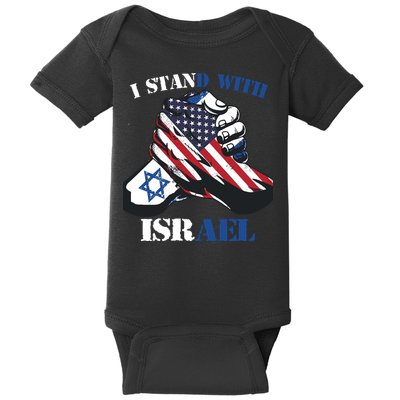 I Stand With Israel Support Israel Love Israeli Brotherhood Baby Bodysuit