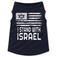 I Stand With Israel America Flag Israel Flag Doggie Tank