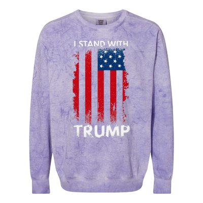 I Stand With Trump Pro Trump Colorblast Crewneck Sweatshirt