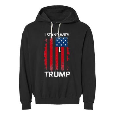 I Stand With Trump Pro Trump Garment-Dyed Fleece Hoodie