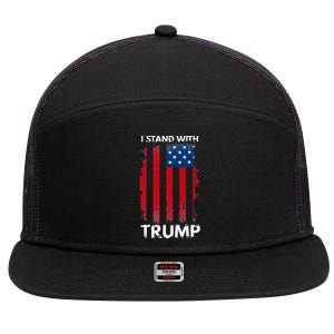 I Stand With Trump Pro Trump 7 Panel Mesh Trucker Snapback Hat