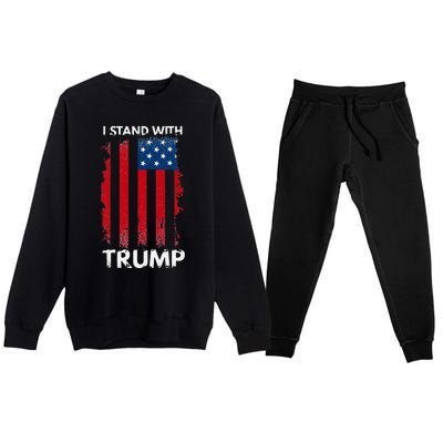 I Stand With Trump Pro Trump Premium Crewneck Sweatsuit Set