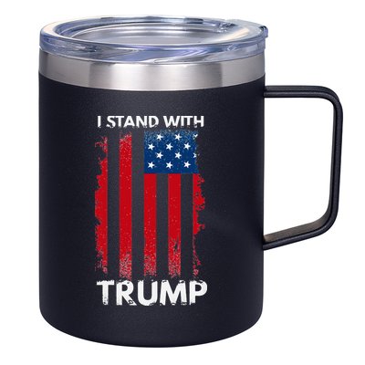 I Stand With Trump Pro Trump 12oz Stainless Steel Coffee Mug