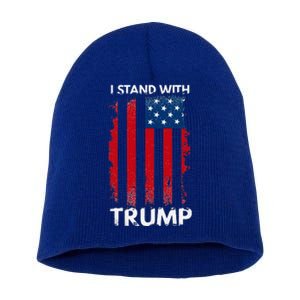 I Stand With Trump Pro Trump Short Acrylic Beanie